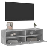 TV Wall Cabinet Concrete Grey 100x30x30 cm Engineered Wood 836888