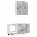 Kitchen Unit LUCCA 5 pcs Concrete Grey Engineered Wood 3438268