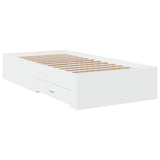 Bed Frame with Drawers without Mattress White 75x190 cm Small Single 3280440