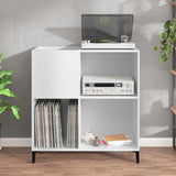 Record Cabinet White 84.5x38x89 cm Engineered Wood 831997
