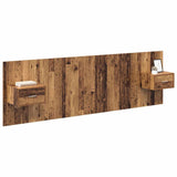 Headboard with Cabinet 3 pcs Old Wood Engineered Wood 3415742