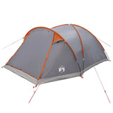 Cabin Tent Grey and Orange 6-Person Polyester and Steel 42028585