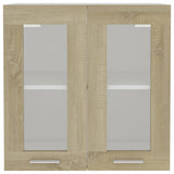 Hanging Glass Cabinet Sonoma Oak 60x31x60 cm Engineered Wood 802524