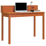 Desk with Drawer Wax Brown 110 x 50 x 93 cm Soild Pine Wood 870012