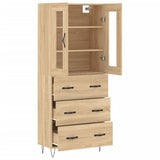 Highboard Sonoma Oak 69.5x34x180 cm Engineered Wood 3198436