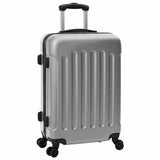 Suitcase with Lock 3 pcs Silver 50 x 31 x 78 cm ABS Plastic 42006237