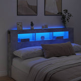 LED Headboard Concrete Grey 180x18.5x103.5 cm Engineered Wood 837361