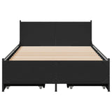 Bed Frame with Drawers without Mattress Black 75x190 cm Small Single 3279972