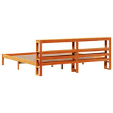 Bed Frame with Headboard without Mattress Wax Brown 180x200 cm 3305743