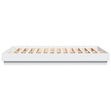 Bed Frame with LED without Mattress White 150x200 cm King Size 3209786