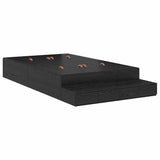 Storage Bed Frame with Drawer Black Oak 120 cm Engineered Wood 3335686