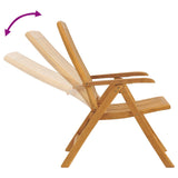 ZNTS Reclining Garden Chairs 8 pcs Solid Wood Teak 3154925