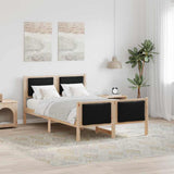 Bed Frame with Headboard Black 120 x 200 cm Fabric 878331