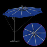 Umbrella 294 x 294 x 248 cm Polyester and Aluminium Azurblau 42003388