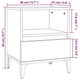 Bedside Cabinets 2 pcs Smoked Oak 40x35x50 cm 821821