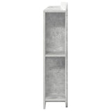 Headboard Cabinet with Storage Concrete Grey Engineered Wood 8001240