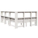 Bookcase Bed without Mattress White 120x200 cm Solid Wood Pine 3324321