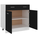 Drawer Bottom Cabinet Black Engineered wood Medium 801237