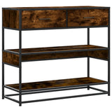 Console Table Smoked Oak 90x35x80 cm Engineered Wood 849181