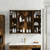 Bathroom Mirror Cabinet Smoked Oak 60 x 14.5 x 50 cm 889075