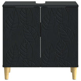 Bathroom Sink Cabinet DELFT Black 59.5 x 31.5x 59 cm 897006