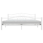 ZNTS 285305 Bed Frame White Metal 180x200 cm Super King