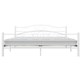 ZNTS 285305 Bed Frame White Metal 180x200 cm Super King