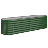 Garden Raised Bed Galvanised Steel 152x40x36 cm Green 318868