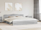 Bed Frame Grey Sonoma 180 x 200 cm Solid Pine Wood 3412867