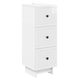 Drawer Cabinet High Gloss White 33 x 34.5 x 90 cm 893929