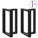 Dining Table Legs T-Shaped 2 pcs Black 50x35x cm Steel 4013048