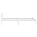 810068 Bed Frame without Mattress White Solid Wood 90x200 cm
