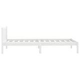 810068 Bed Frame without Mattress White Solid Wood 90x200 cm