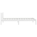 810068 Bed Frame without Mattress White Solid Wood 90x200 cm