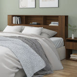 Headboard Cabinet Brown Oak 200x18.5x104.5 cm 817281