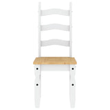 ZNTS Dining Chairs 2 pcs Corona White 42x47x107 cm Solid Wood Pine 4005725