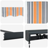 Retractable Awning Multicolour 300 x 250 cm Fabric and Metal 3330011