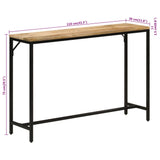 Console Table 110x30x75 cm Solid Rough Mango Wood and Iron 372726