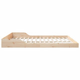 Bed Frame Brown 200 x 200 cm Solid Pine Wood 873301