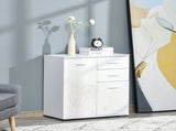 Modern High Gloss Sideboard Storage Cabinet Table Chest of Drawers for Bedroom Living Room Storage T3398P343511