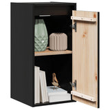 Wall Cabinets 2 pcs Black 30x30x60 cm Solid Wood Pine 813494