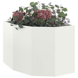 Corner Planter White 60 x 60 x 50 cm Steel 883662