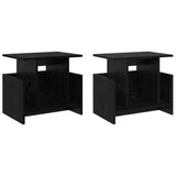 TV Stand 2 pcs Black Oak 50 x 35 x 45 cm Engineered Wood 891003