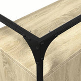Sideboard with Glass Top Sonoma Oak 98x35x81 cm Engineered Wood 846070