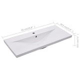 Built-in Basin 91x39.5x18.5 cm Ceramic White 145063