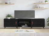 TV Cabinet Black oak 150 x 30 x 50 cm Engineered wood 879591