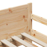 Bed Frame with Headboard Brown 80 x 200 cm Engineered Wood 877209