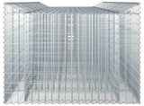 Gabion Raised Bed 4 pcs Silver 3422228