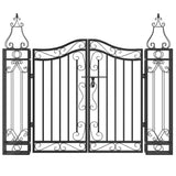 Garden Gate Black 121x8x100 cm Wrought Iron 363430