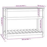 Planter with Shelf 111.5x54x81 cm Solid Wood Pine 823787